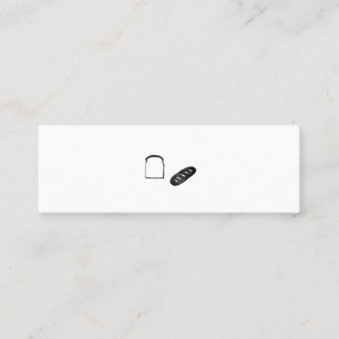 ミニマムでシンプルな名刺 ビジネスカード 食パン・フランスパン スキニー名刺