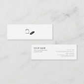 ミニマムでシンプルな名刺　ビジネスカード　食パン・フランスパン スキニー名刺 (正面/裏面)