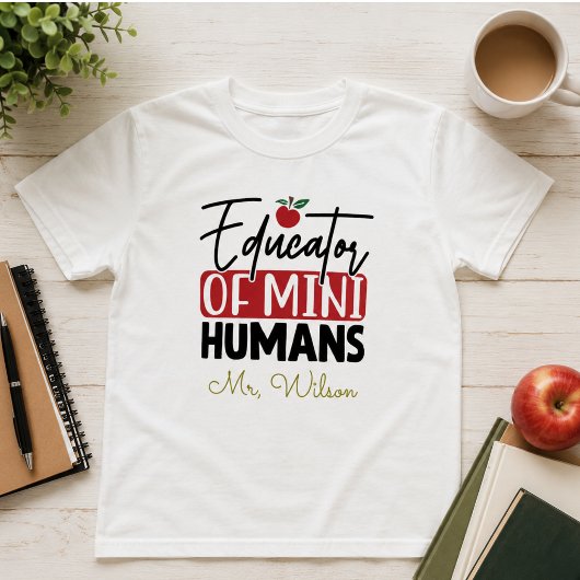 ミニマムな人間の教育者ノート - 面白い先生 Tシャツ
