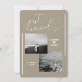 ミニマムな挙式後のパーティ招待状 | ニュートラル 招待状 (正面)