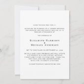 ミニマムな縮小結婚式の写真でのお知らせ (裏面)