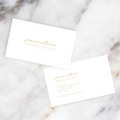 ミニマムホワイトゴールドスクリプト 名刺