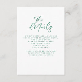 ミニマムユーカリの結婚式の詳細 エンクロージャーカード