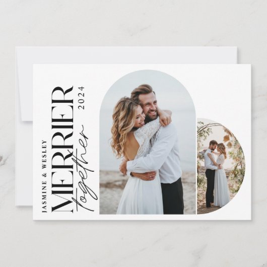 ミニマメリーリストが一緒に結婚のクリスマス シーズンカード (正面)