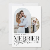 ミニマメリーリストが一緒に結婚のクリスマス シーズンカード (正面)