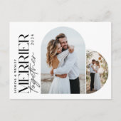 ミニマメリーリストが一緒に結婚のクリスマス シーズンポストカード (正面)