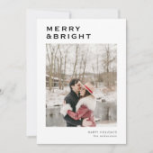 ミニマメリーリストと明るいモダンフォトクリスマス シーズンカード (正面)