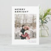 ミニマメリーリストと明るいモダンフォトクリスマス シーズンカード (スタンド正面)