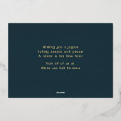 ミニマメリーリストとBright Business | 青金ゴールド 箔シーズンカード (裏面)