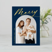 ミニマメリーリスト海軍と金ゴールドスクリプト2の写真 箔シーズンカード (立ち正面)