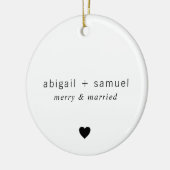 ミニマメリーリスト結婚したハート新着写真 セラミックオーナメント (左)