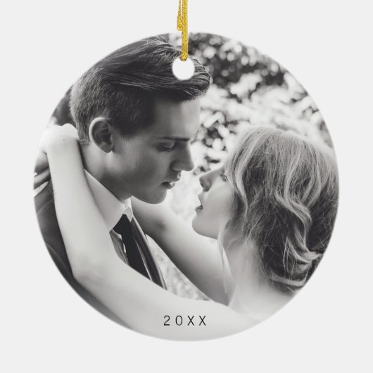 ミニマメリーリスト結婚したハート新着写真 セラミックオーナメント (裏面)