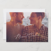 ミニマメリーリスト1枚の写真クリスマス書道 シーズンカード (正面)