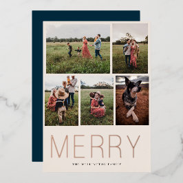 ミニマメリーリスト5フォトフォイルホリデーカード 箔シーズンカード