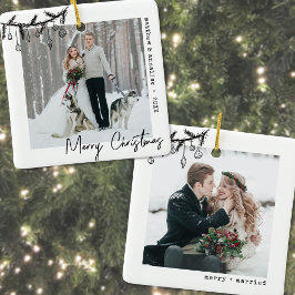 ミニマメリール結婚したタイプライター写真 セラミックオーナメント