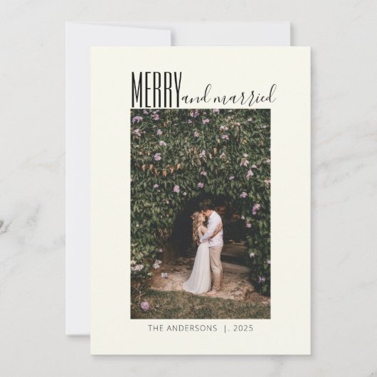 ミニマメリー結婚した結婚リストの写真クリスマス シーズンカード (正面)