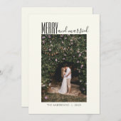 ミニマメリー結婚した結婚リストの写真クリスマス シーズンカード (正面/裏面)