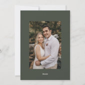 ミニマメリー結婚した結婚リストの写真ダークグリーン シーズンカード (裏面)