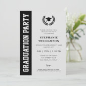 ミニマモダンはっきりしたリストの卒業写真卒業 招待状 (スタンド正面)