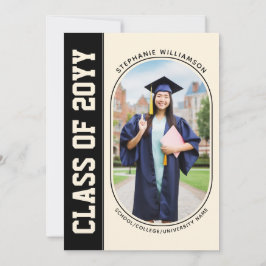 ミニマモダンはっきりしたリストの卒業写真卒業 招待状