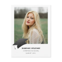 ミニマモダンはっきりしたリストの卒業発表キャップ