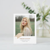 ミニマモダンはっきりしたリストの卒業発表ゴールデン ポストカード (スタンド正面)