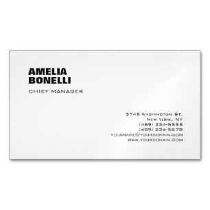 ミニマモダンはっきりしたリストプロフェッショナル マグネット名刺