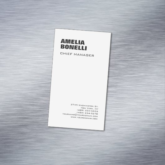 ミニマモダンはっきりしたリストプロフェッショナル マグネット名刺 (インサイチュ)