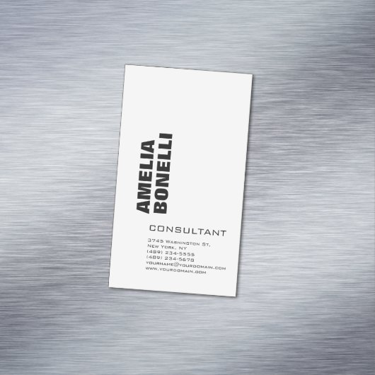 ミニマモダンはっきりしたリストプロフェッショナル マグネット名刺 (インサイチュ)