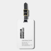 ミニマモダンはっきりしたリストプロフェッショナル ラゲッジタグ (正面縦)