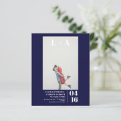 ミニマモダンはっきりしたル海軍の写真結婚予算 (スタンド正面)