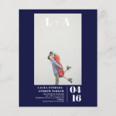 ミニマモダンはっきりしたル海軍の写真結婚予算 (正面)