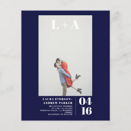 ミニマモダンはっきりしたル海軍の写真結婚予算