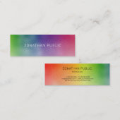 ミニマモダンエレガントカラフルリストテンプレート スキニー名刺 (正面/裏面)