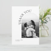 ミニマモダンエレガントシンプルリストの結婚写真 サンキューカード (スタンド正面)
