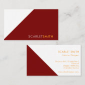 ミニマモダンエレガントシンプルリスト 名刺 (正面/裏面)