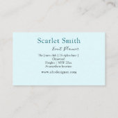 ミニマモダンエレガントシンプルリスト 名刺 (裏面)