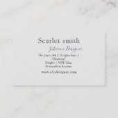 ミニマモダンエレガントシンプルリスト 名刺 (裏面)