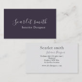 ミニマモダンエレガントシンプルリスト 名刺 (正面/裏面)