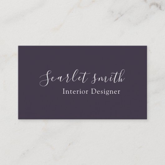 ミニマモダンエレガントシンプルリスト 名刺 (正面)