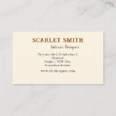 ミニマモダンエレガントシンプルリスト 名刺 (裏面)