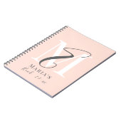 ミニマモダンエレガントシンプルルなパステルイニシャル ノートブック (左側)