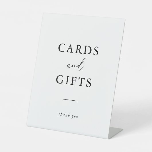 ミニマモダンエレガントリストのカードとギフト 台座サイン (正面)