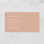 ミニマモダンエレガントリストほこりっぽいバラ 名刺 (裏面)