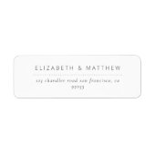 ミニマモダンエレガントリストシック差出人住所 ラベル (正面)