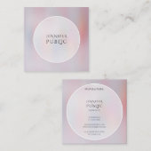 ミニマモダンエレガントリストテンプレートトレンディー スクエア名刺 (正面/裏面)