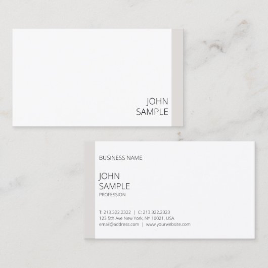 ミニマモダンエレガントリストテンプレートプロフェッショナル 名刺 (正面/裏面)