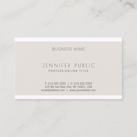 ミニマモダンエレガントリストテンプレートプロフェッショナル 名刺 (裏面)