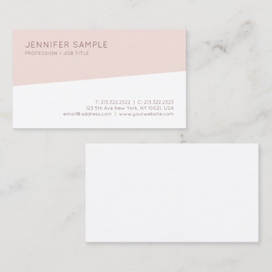 ミニマモダンエレガントリストテンプレートプロフェッショナル 名刺 (正面/裏面)