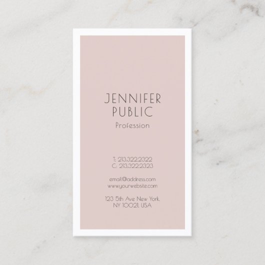 ミニマモダンエレガントリストデザインプロフェッショナル 名刺 (正面)